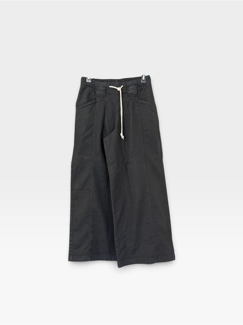American Eagle Aerie Black ultra Wide-Leg Drawstring jeans BNWT Small Petite